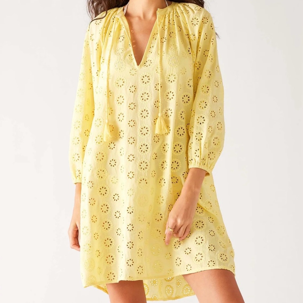 New with tags MerSea Daisy Eyelet Cover up. Size S/M color yellow
